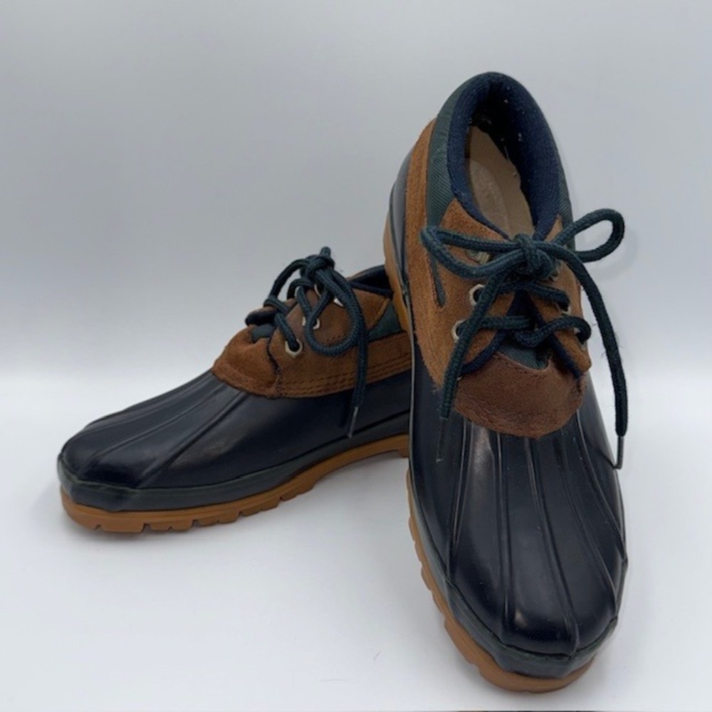 GH Bass Co Duck Boots Waterproof‎ Lace Up Shoes Womens 10M Blue Brown